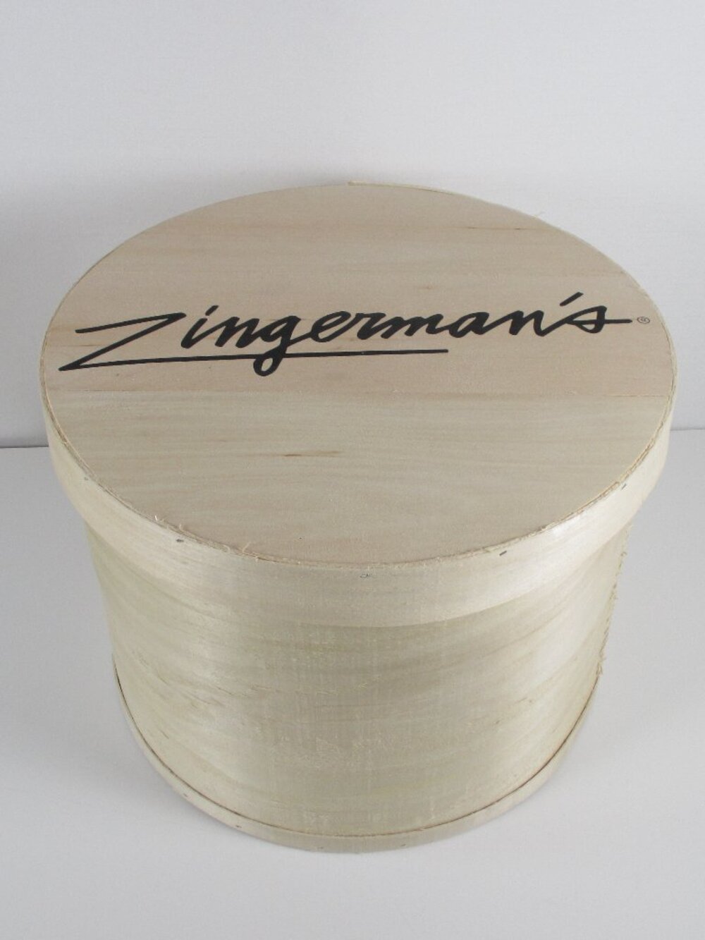 ZINGERMAN'S X-LG ROUND WOODEN STORAGE BOX